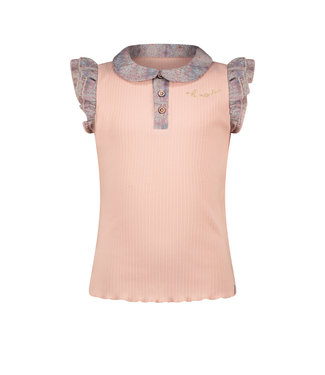 NoNo Meisjes t-shirt rib - Kami - Rosy ginger