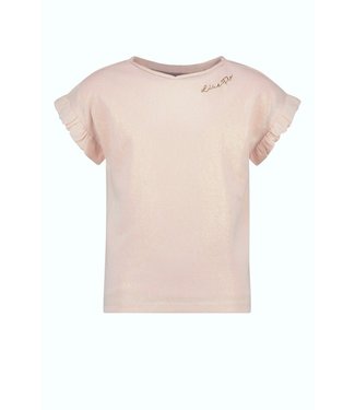 Like Flo Meisjes t-shirt ruffel - Roze goud