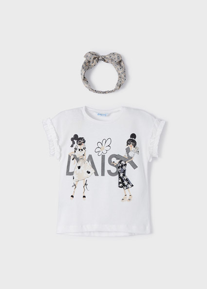 Meisjes t-shirt - Natural