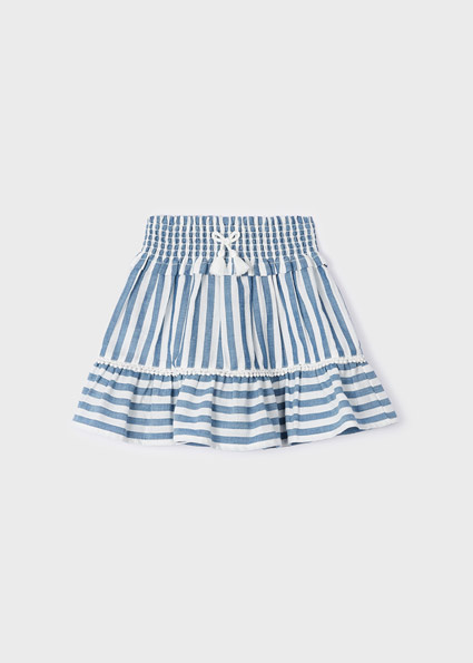 Mayoral skirt 3903 stripe blauw ecru