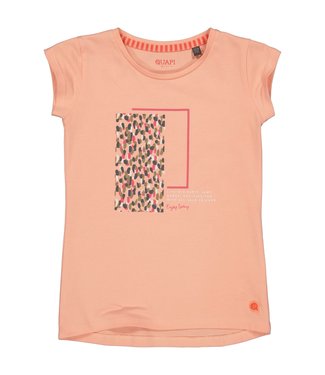 Quapi Meisjes t-shirt - Tatum - Perzik