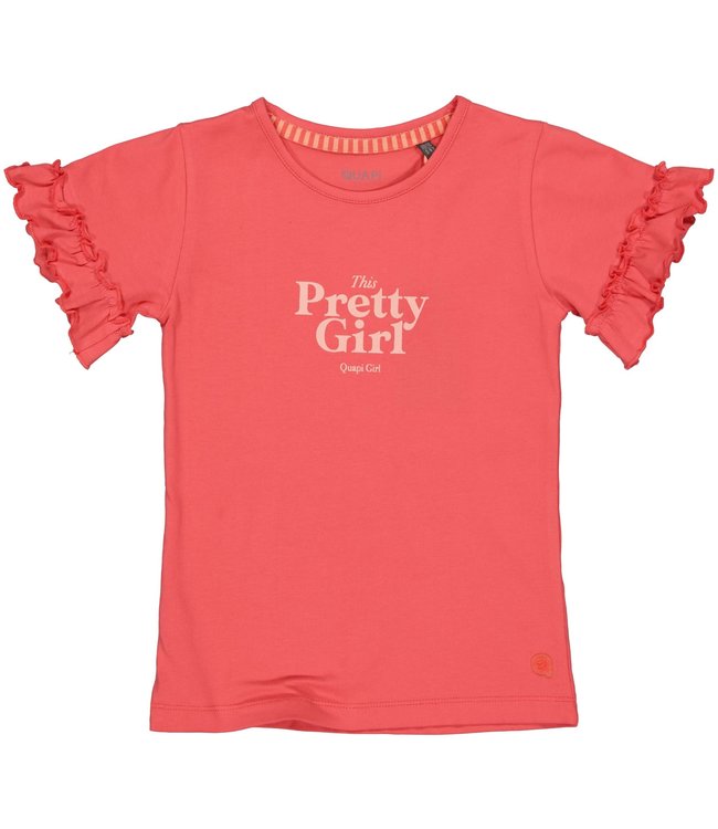 Quapi Meisjes t-shirt - Temmy - Roze rouge