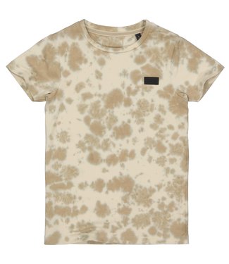 LEVV Little Jongens t-shirt - Edo - Grijs zand tie dye