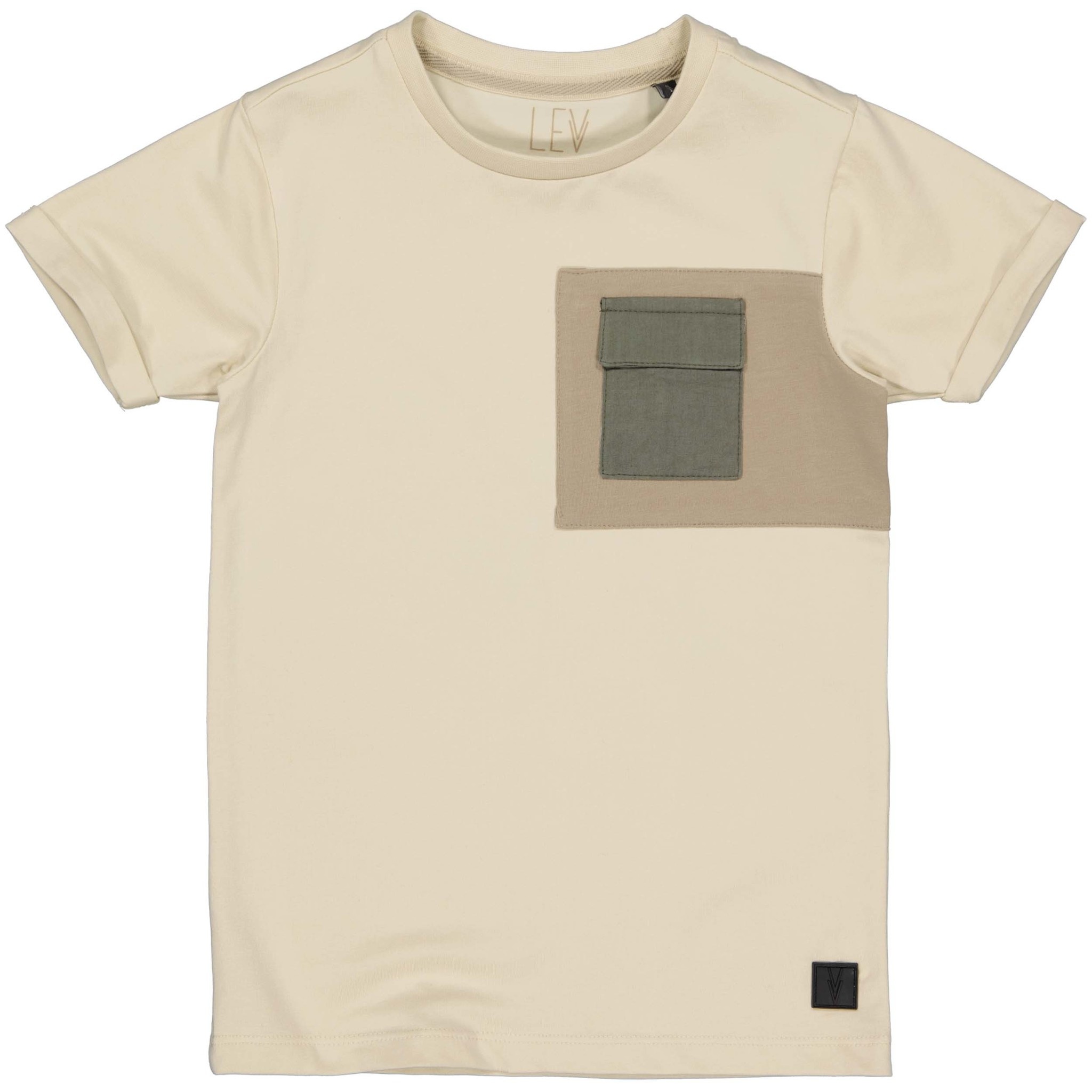 LEVV Little Jongens t-shirt - Egbert - Grijs zand