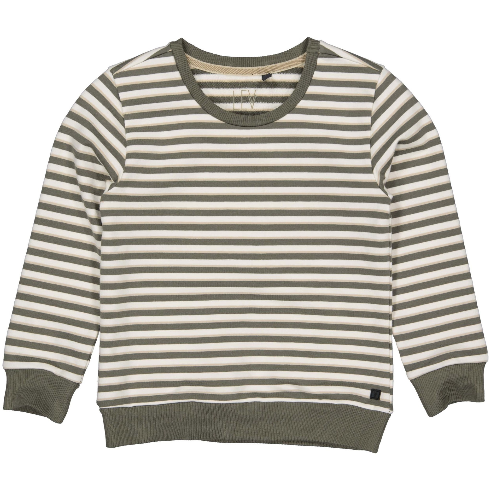 LEVV Little Jongens sweater - Emiel - AOP Multi streep