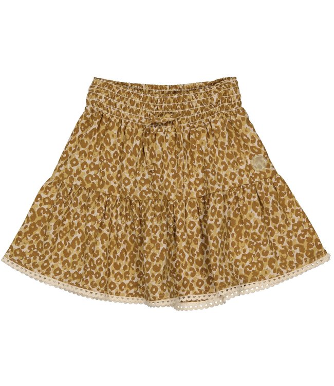 LEVV Little Meisjes rok - Evelien - AOP Creme luipaard