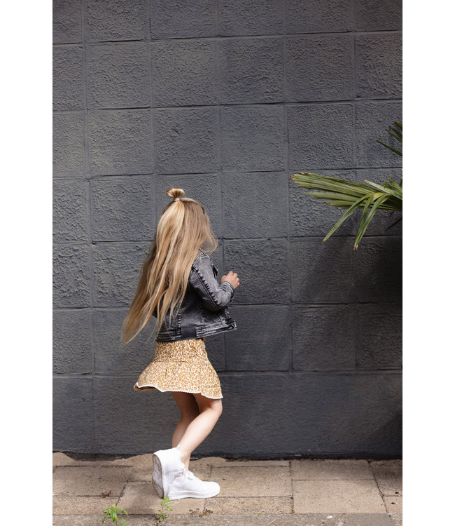 LEVV Little Meisjes rok - Evelien - AOP Creme luipaard
