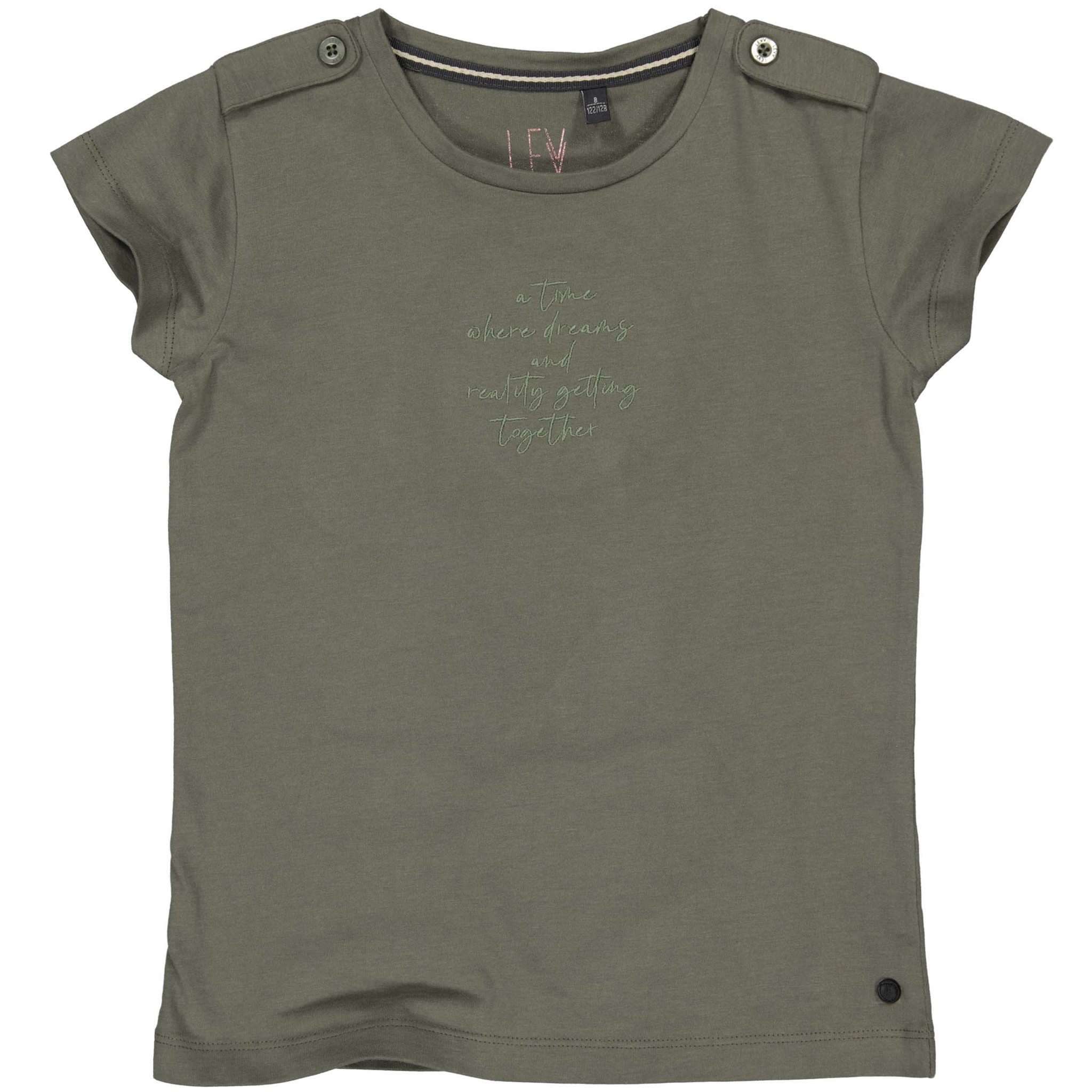 LEVV Meisjes t-shirt - Dana - Groen basil