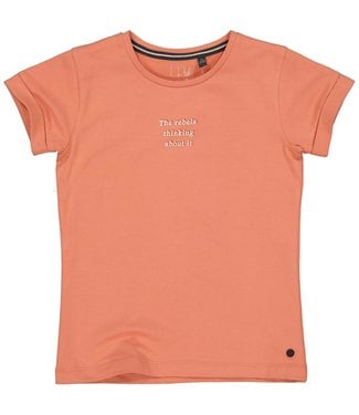 LEVV Meisjes t-shirt - Daniek - Perzik abrikoos