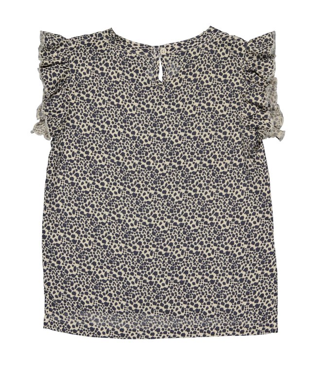 LEVV Meisjes t-shirt - Dante - Grijs stippen