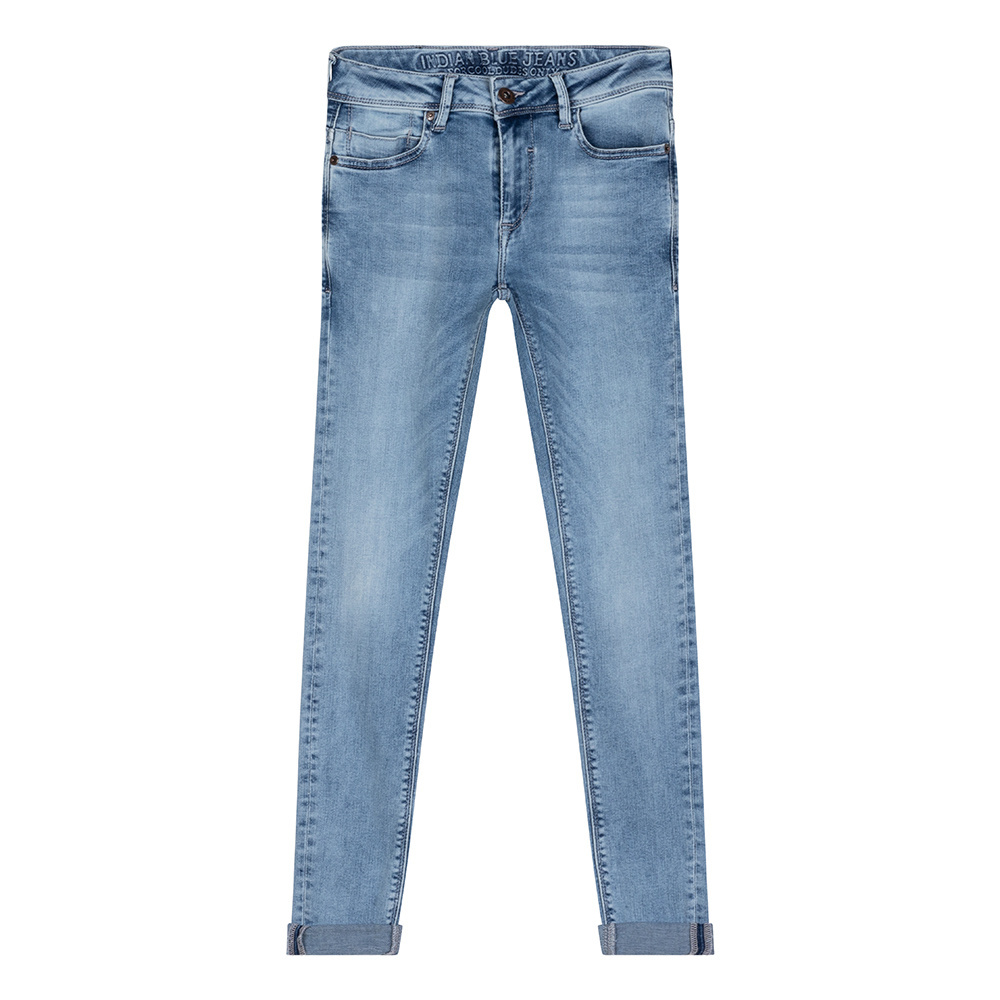 Indian Blue Jeans Jongens jeans broek Brad super skinny fit - Used licht denim