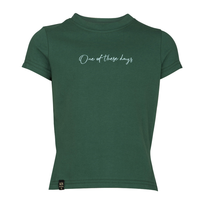 KIEstone Meisjes t-shirt - Groen - Isabel