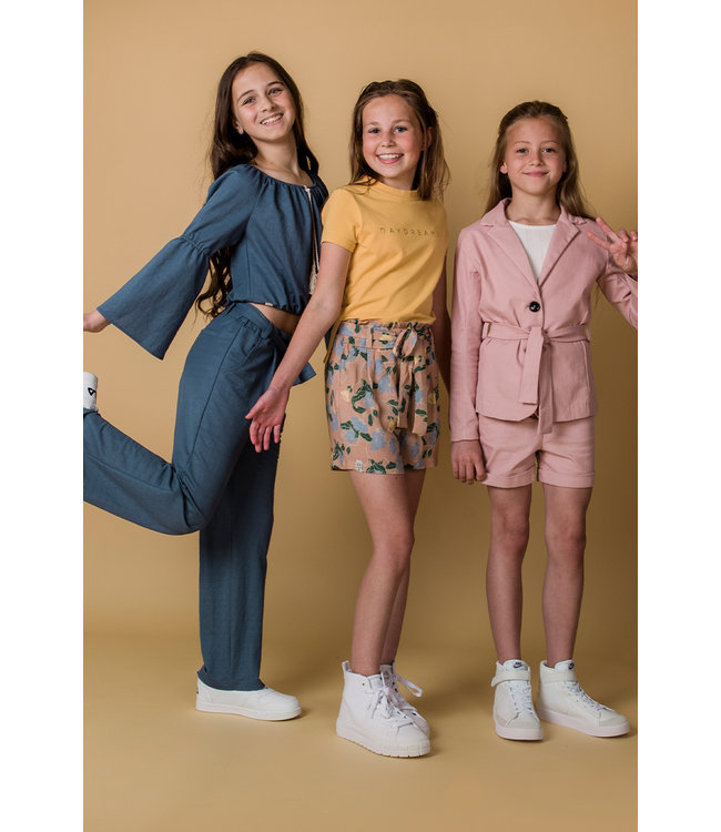 KIEstone Meisjes short - Bloemen - Juke