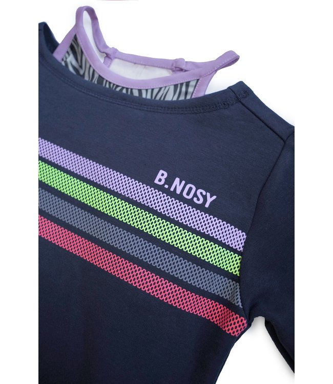 B.Nosy Meisjes tanktop met sweater 2-piece - Navy blauw