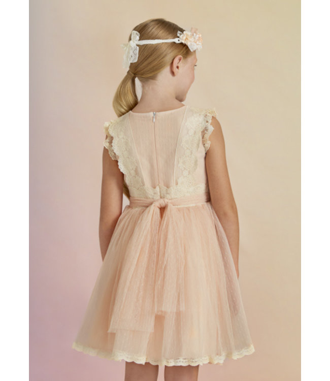 Abel & Lula Meisjes jurk tule plumeti - Nectar