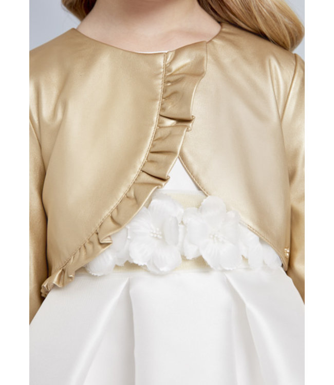 Abel & Lula Meisjes bolero ruffel - Champagne