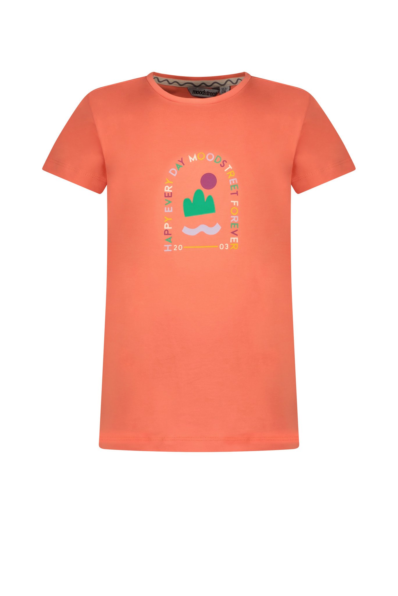 Moodstreet M302-5400 Meisjes T-shirt Coral - Maat 146/152