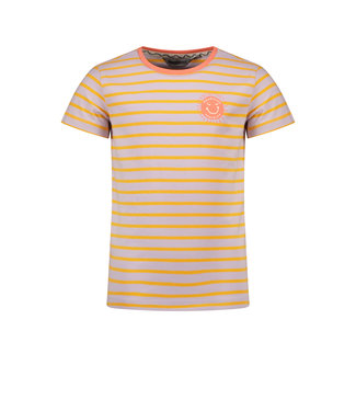 Moodstreet Meisjes t-shirt gestreept - Lavender