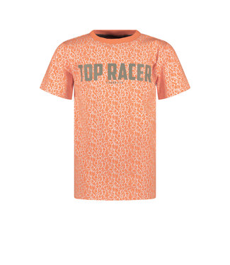 Tygo & Vito Jongens t-shirt AOP tekst - Oranje clownfish