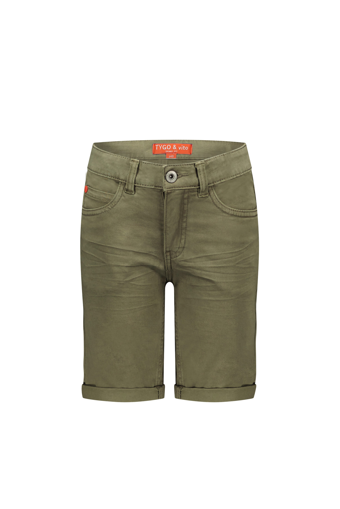 Tygo & Vito Jongens jeans short - Donker army