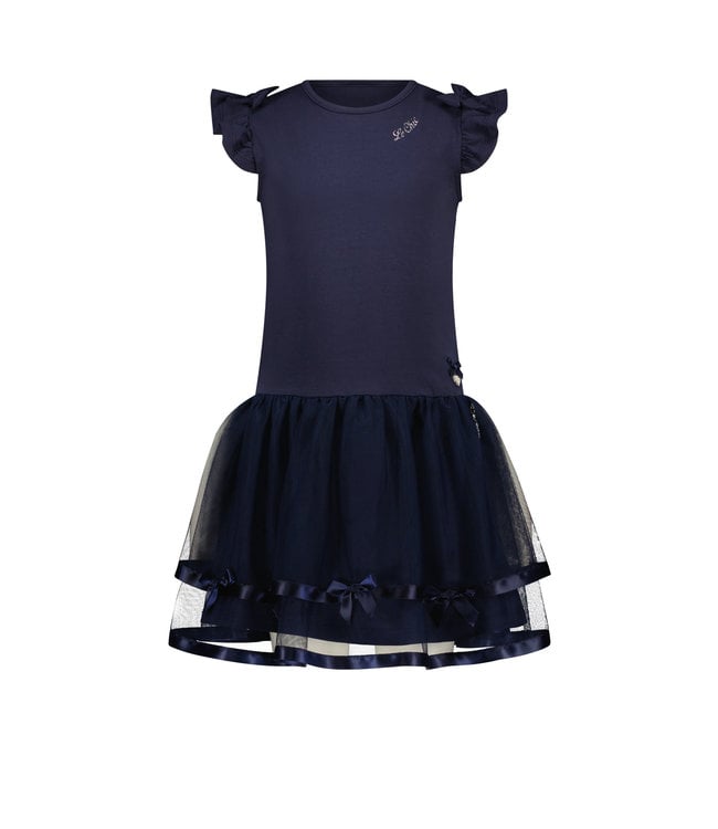 Wijde selectie Bereid plan Le Chic - Meisjes jurk - Shella - Navy blauw - merkmeisjeskleding.nl