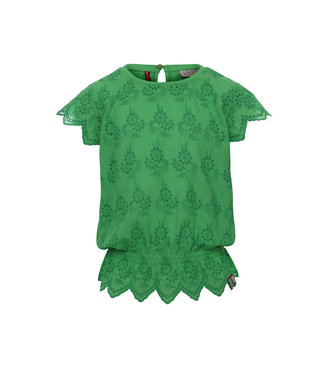 LOOXS Little Meisjes top broderie - Clover groen