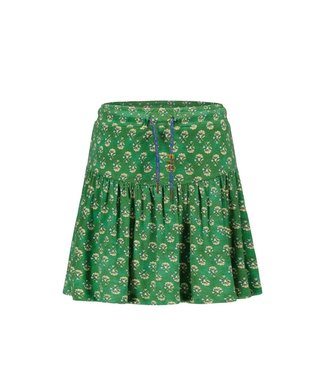 Like Flo Meisjes rok crepe - Groen bloemen