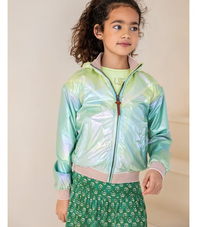 Like Flo Meisjes rok crepe - Groen bloemen