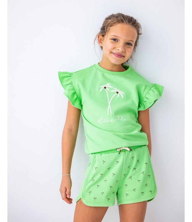 Like Flo Meisjes sweat short - Groen