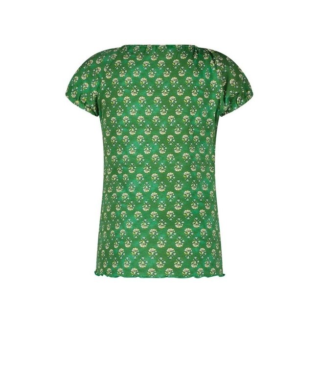 Like Flo Meisjes top crepe - Groen bloemen