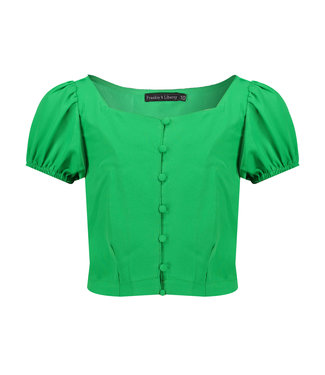 Frankie & Liberty Meisjes blouse - Hetty - Fern groen