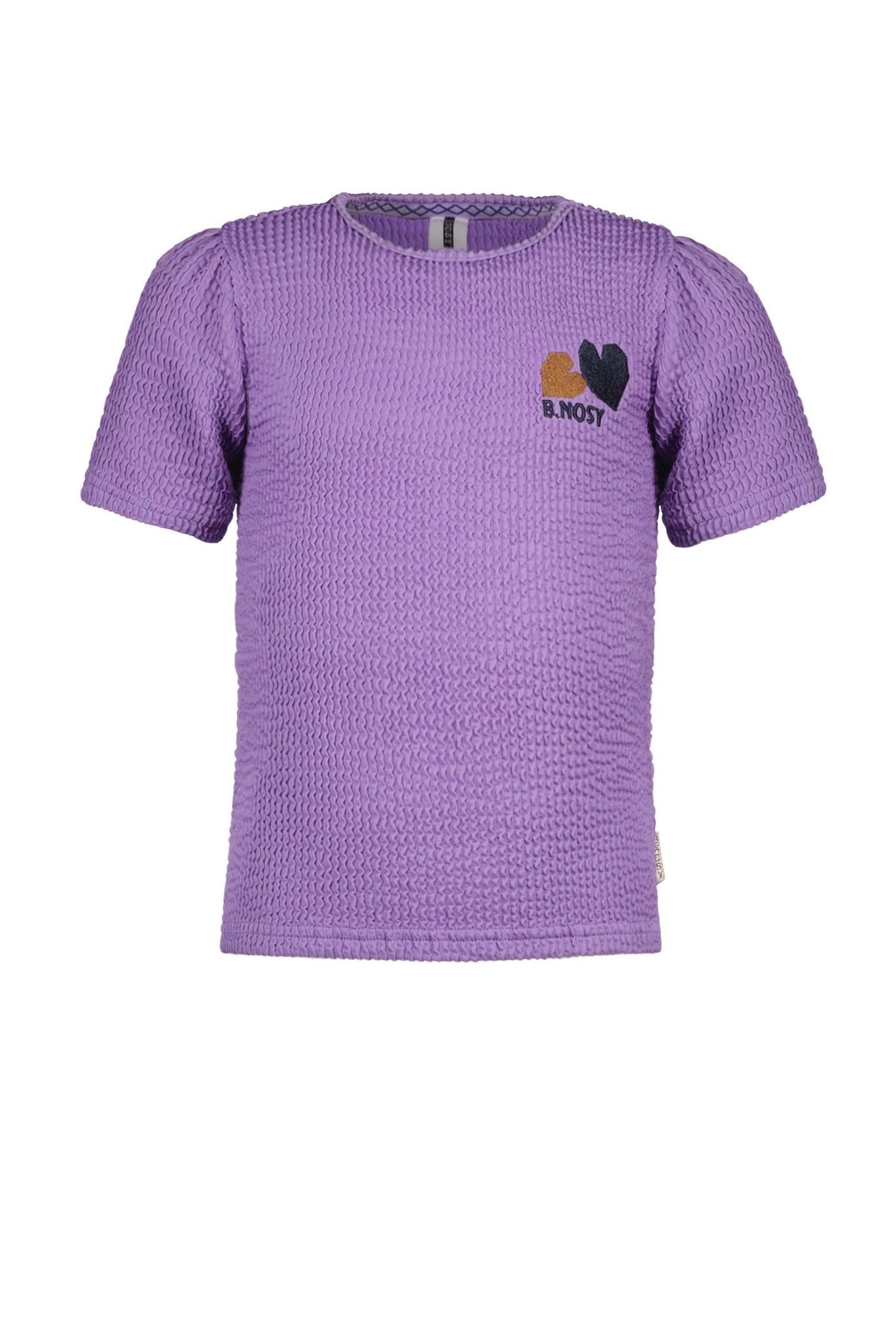 B.Nosy meisjes t-shirt gesmokt met embleem Lilac