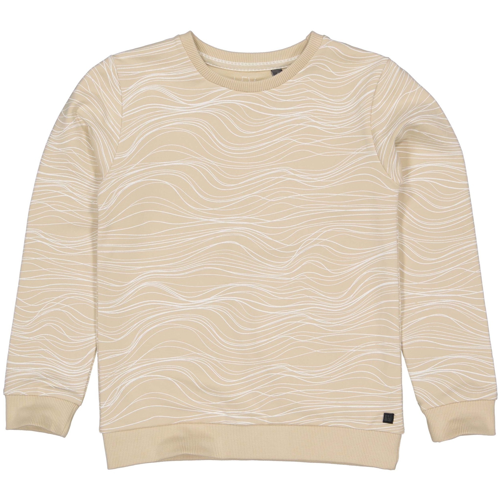 LEVV Jongens sweater - Denn - AOP Grijs zand wave