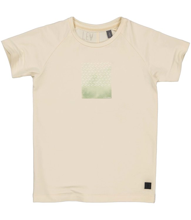 LEVV Little Jongens t-shirt - Ediz - Off wit