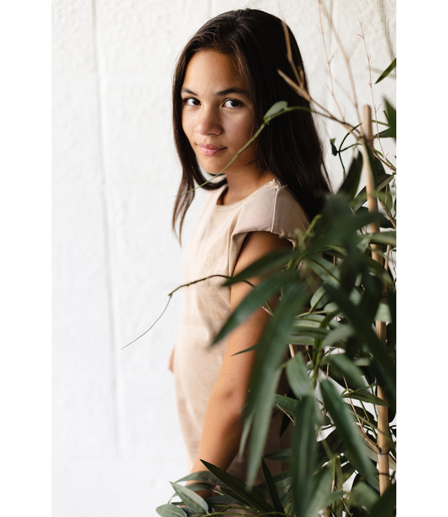 LEVV Meisjes jurk - Danouk - Taupe