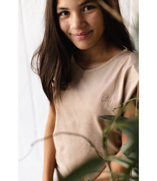 LEVV Meisjes jurk - Danouk - Taupe