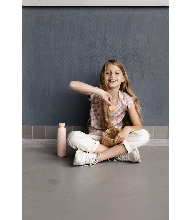 LEVV Meisjes t-shirt - Defne - AOP Creme geomatric