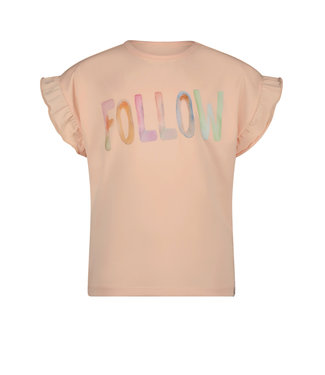 NoNo Meisjes t-shirt Follow - Kanou - Rosy zand