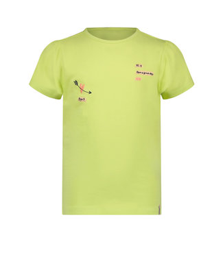 NoNo Meisjes t-shirt - Kantal - Sour lime