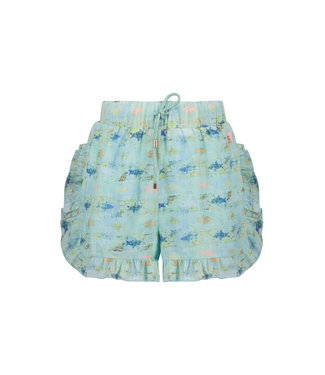 NoNo Meisjes short - Sunaid - Cream mint