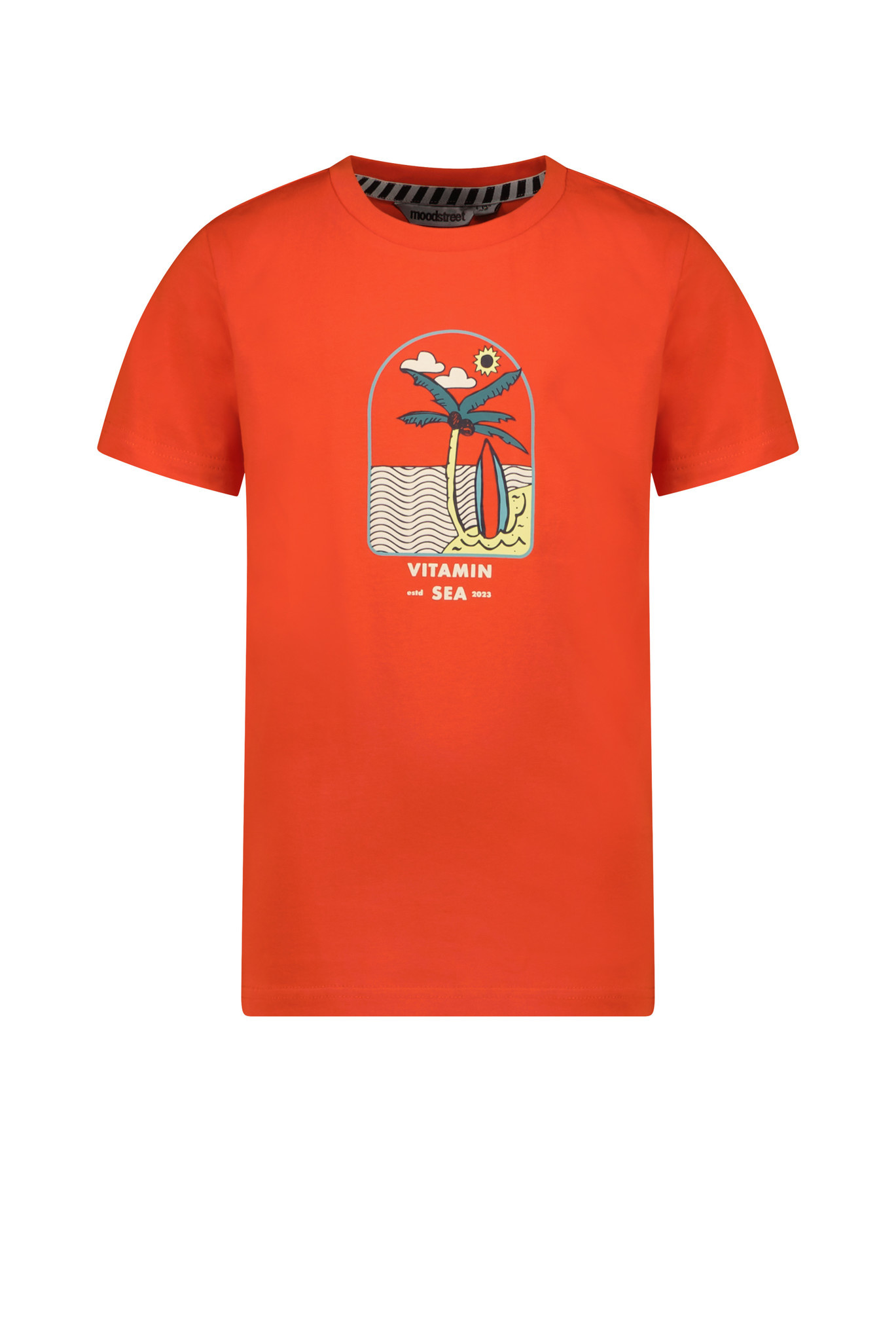 Moodstreet M303-6420 Jongens T-shirt Sporty orange - Maat 110/116