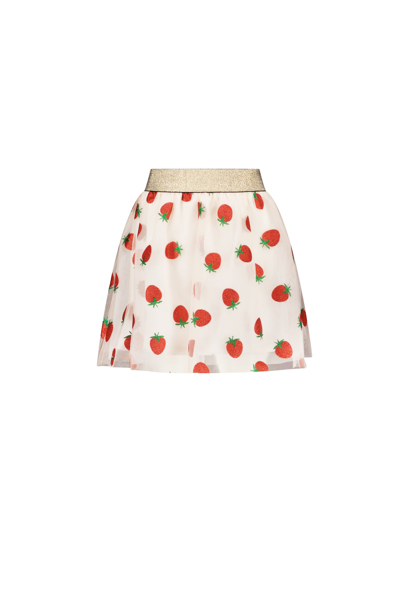Moodstreet Triple Layer Tulle Skirt Strawberry Rokken Meisjes - Gebroken wit - Maat 134/140