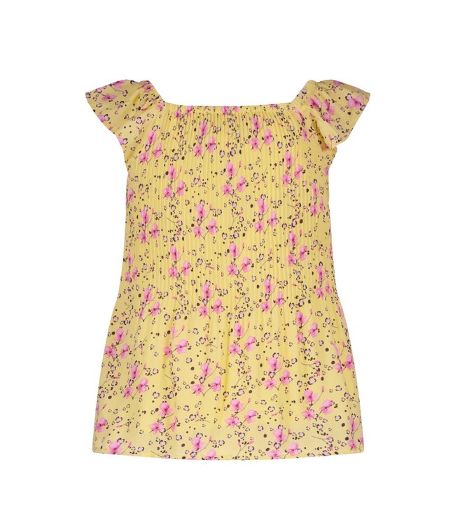 NoNo Meisjes top smock - Tommy - Lemon drop