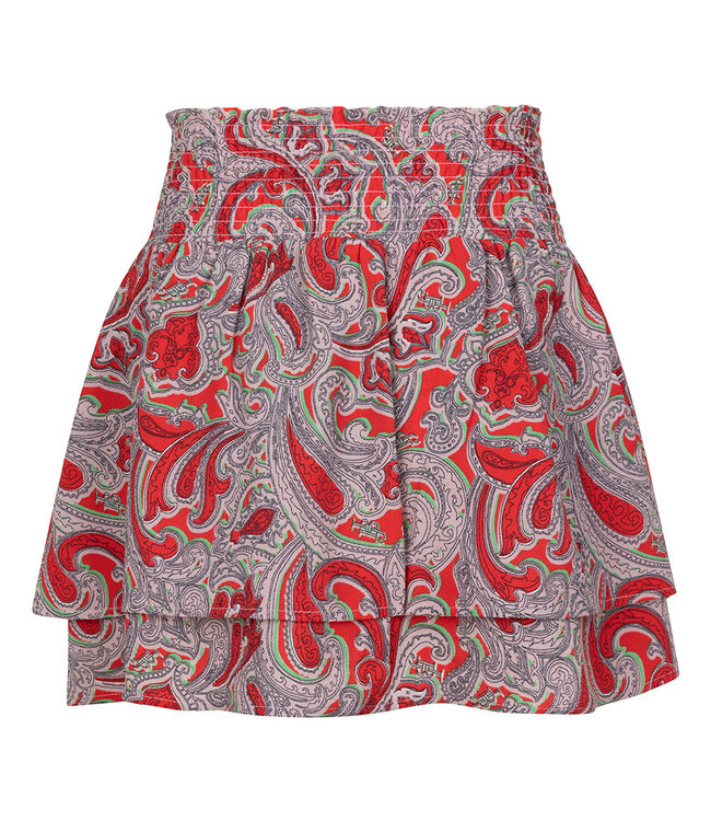 Indian Blue Jeans Meisjes rok paisley - Soft rood