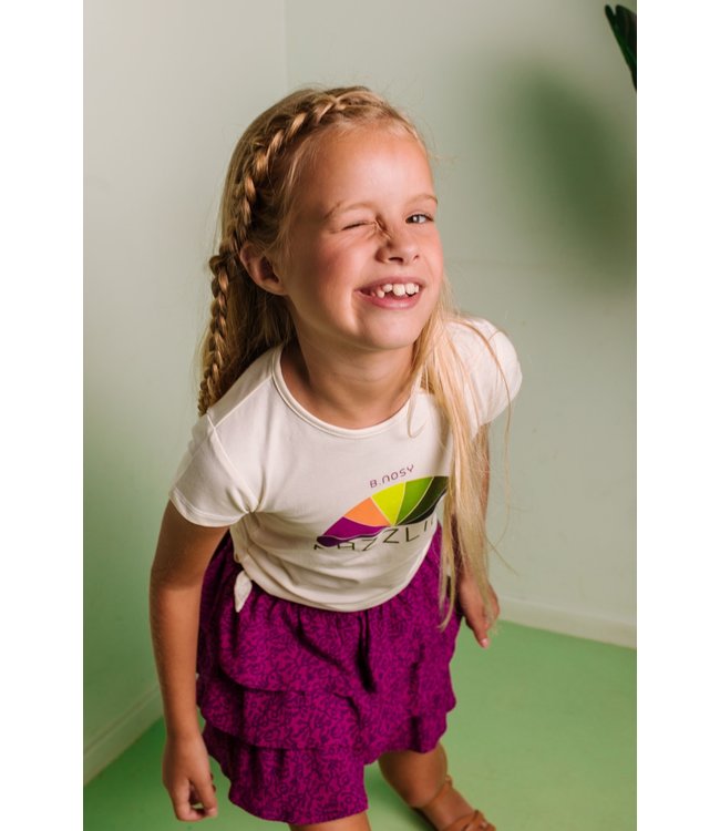 B.Nosy Meisjes t-shirt met knoop - Cotton