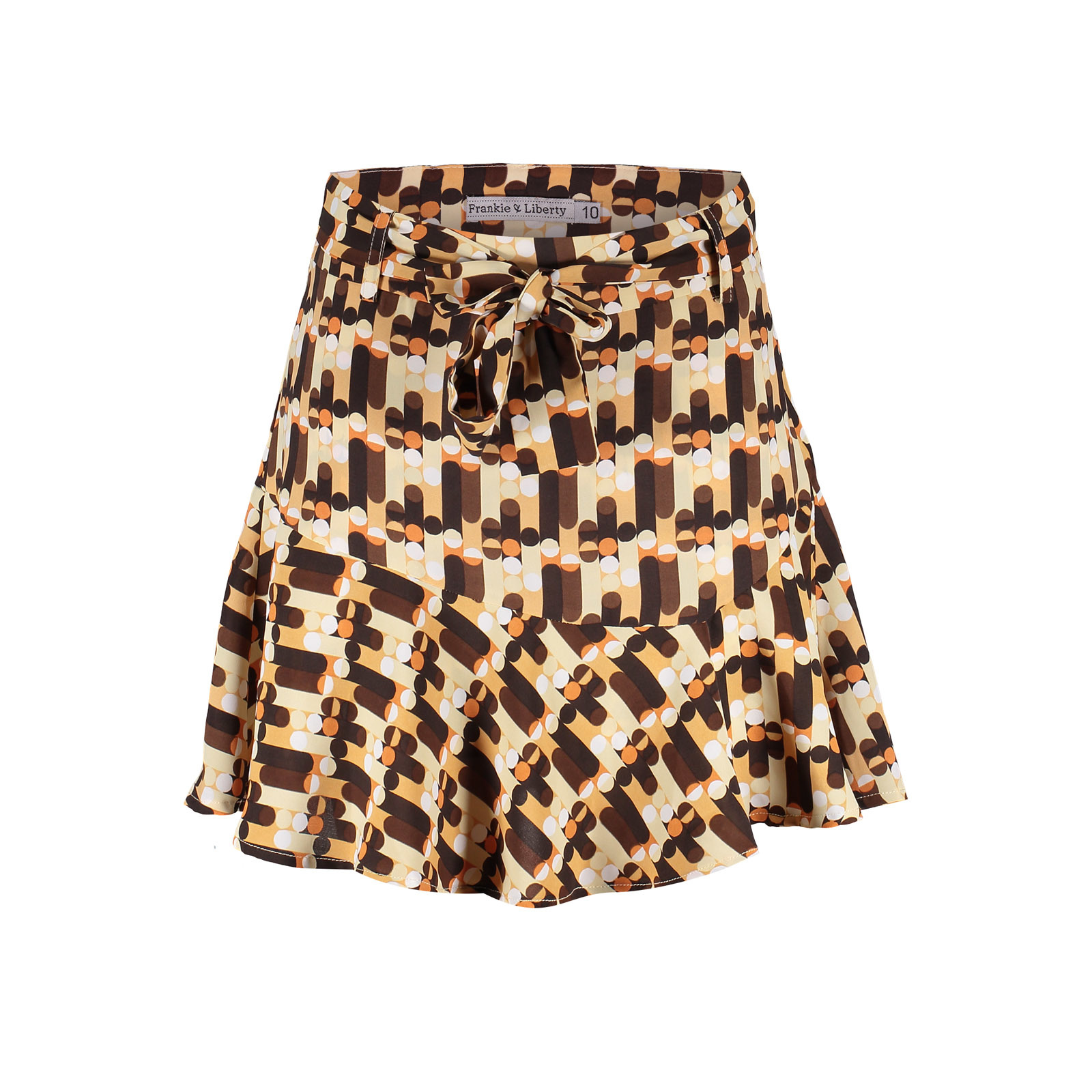 Frankie & Liberty Meisjes broek/rok - Hinte - Print chocolade bruin/zacht zand