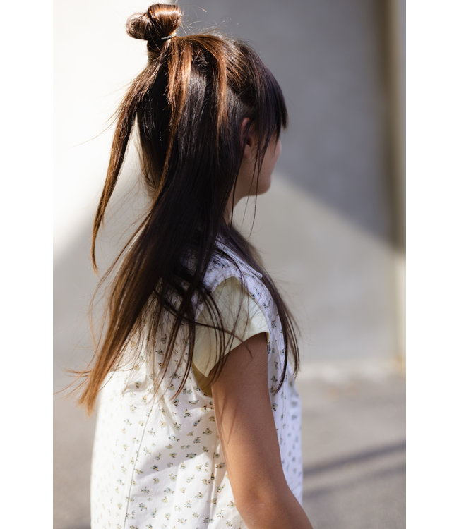 LEVV Meisjes gilet - Dora - AOP Off wit bloemen