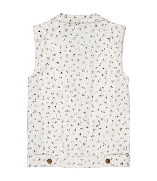 LEVV Meisjes gilet - Dora - AOP Off wit bloemen