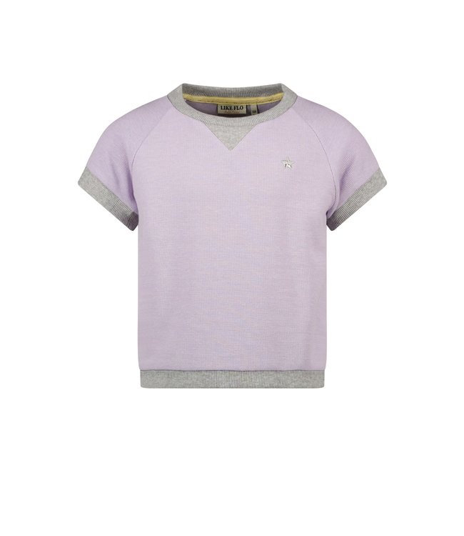 Like Flo Meisjes wafel top - Lilac