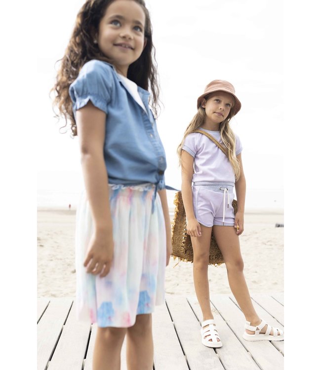 Like Flo Meisjes wafel top - Lilac
